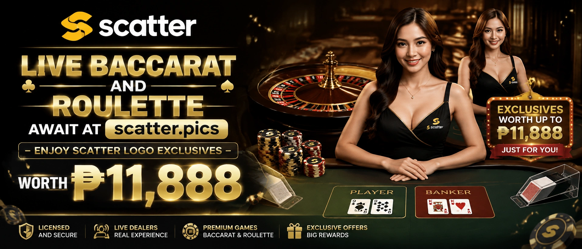 scatter live casino Philippines layout