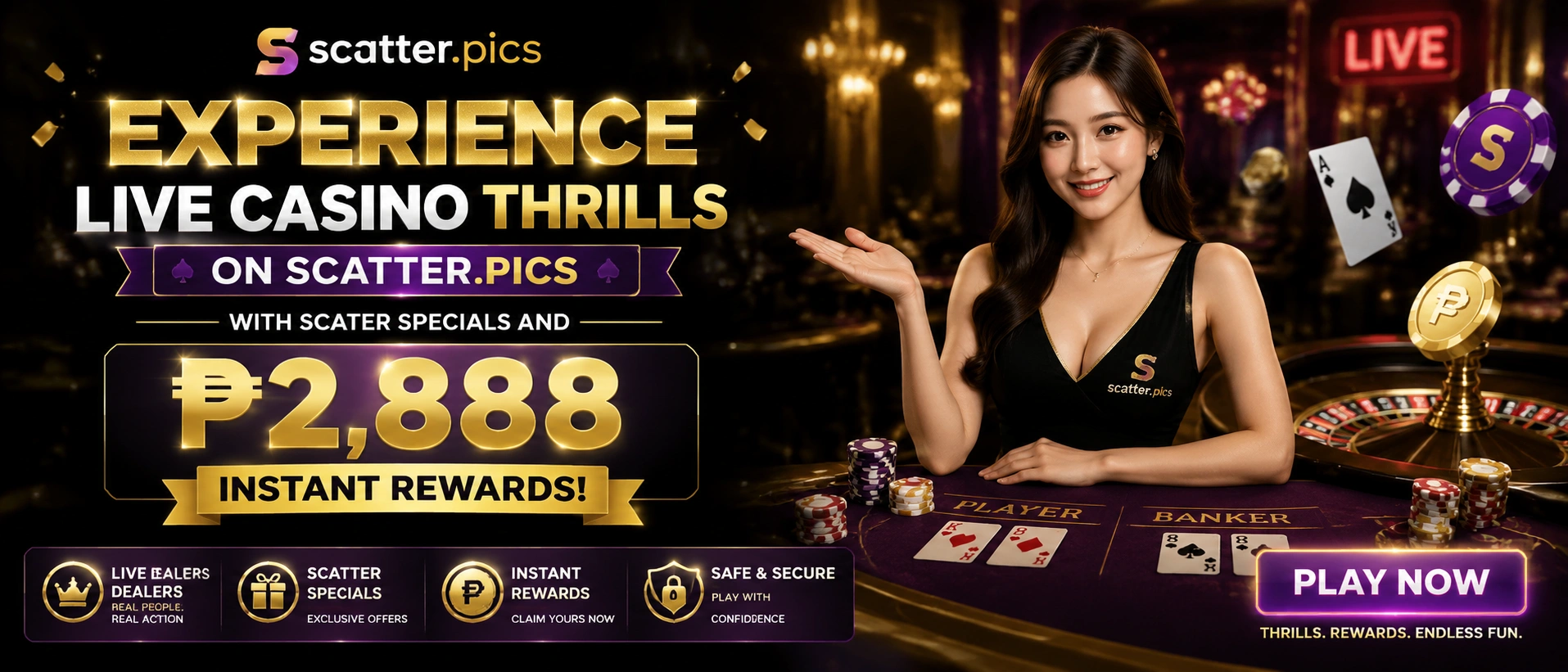 scatter live casino promotion and table access